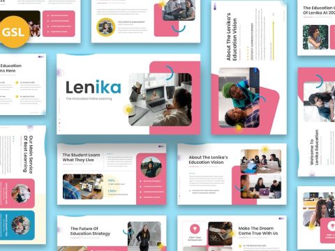 Lenika - Education Online Learning Google Slides M97W92U