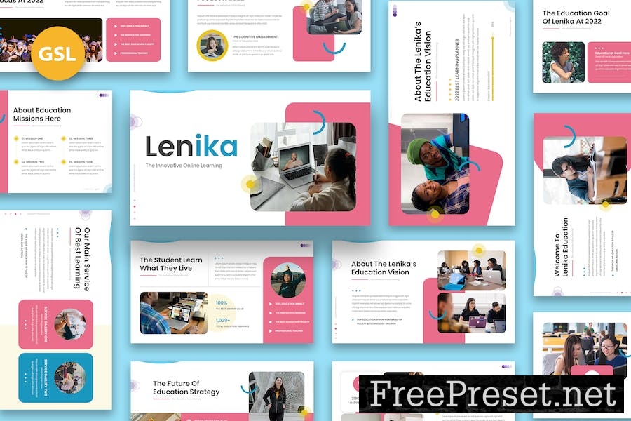 Lenika - Education Online Learning Google Slides M97W92U