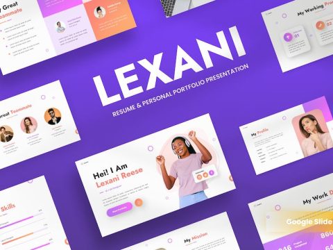 Lexani - Personal Portfolio Google Slide Template E7367Z6