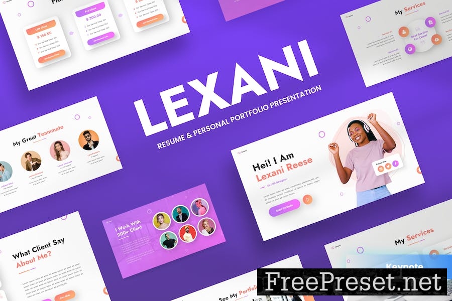 Lexani - Personal Portfolio Keynote Template U6J9BCK