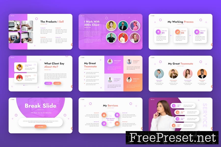 Lexani - Personal Portfolio Powerpoint Template 2LE5R73