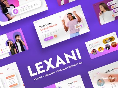 Lexani - Personal Portfolio Powerpoint Template 2LE5R73