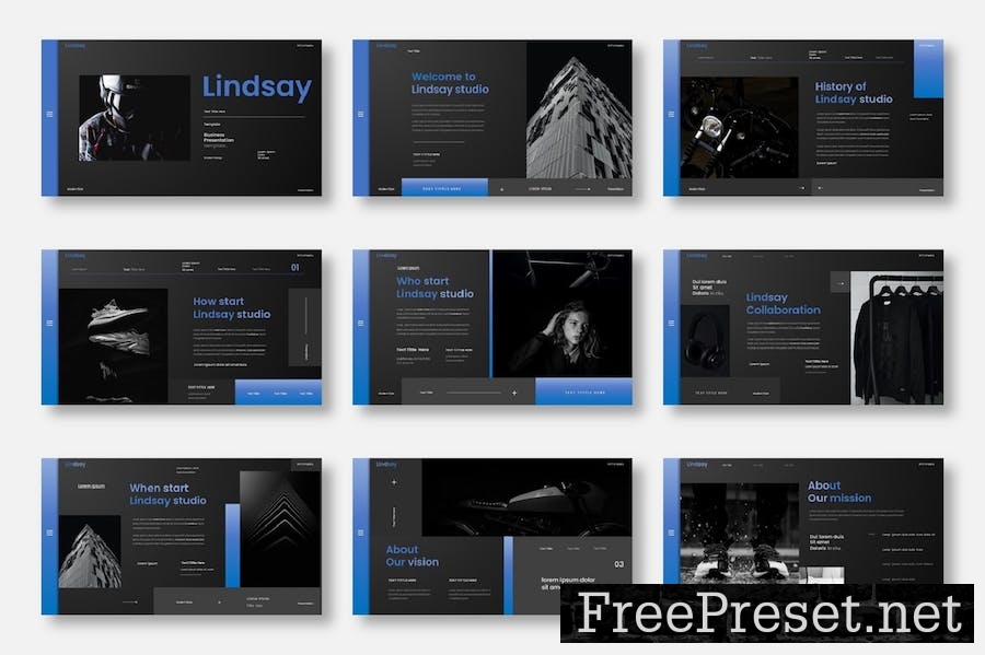 Lindsay – Business PowerPoint Template QC8U2WG