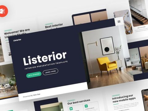 Listerior - Interior Powerpoint Template JJRKPPJ