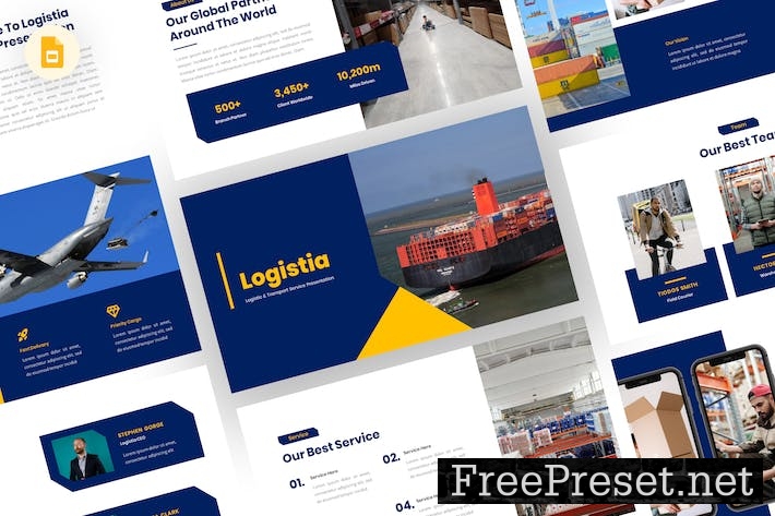 Logistisia - Logistic Google Slides Template QSE9A74