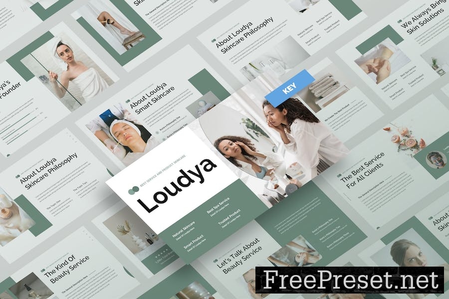 Loudya - Beauty Skincare Keynote Template UMEPYL3