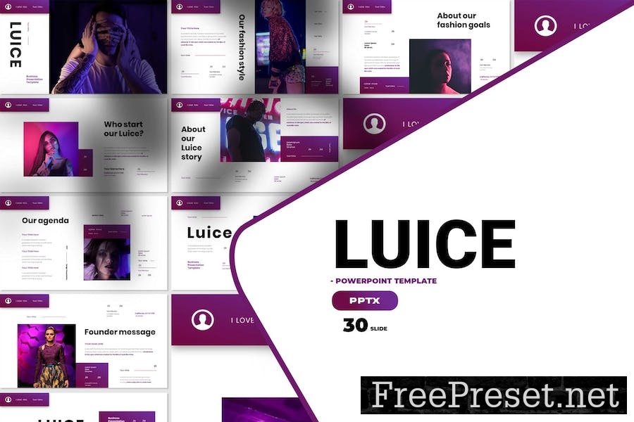 Luice Business Presentation Google Slide Template QEH3D4A