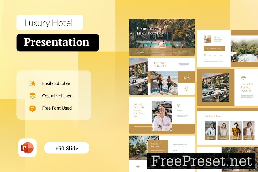 Luxury Hotel Powerpoint Presentation BDLHTU6