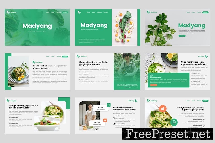 Madyang - Healthy Food Google Slides Template XGHAG4Q