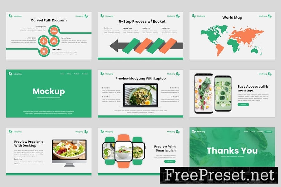 Madyang - Healthy Food Google Slides Template XGHAG4Q