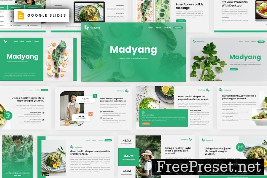 Madyang - Healthy Food Google Slides Template XGHAG4Q