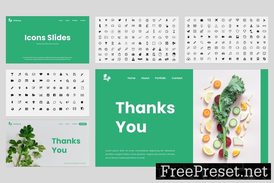 Madyang - Healthy Food Powerpoint Template ZL33752