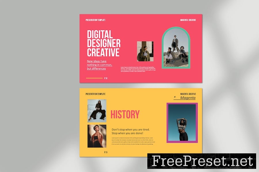 Magenta Powerpoint Template 9GV28HH