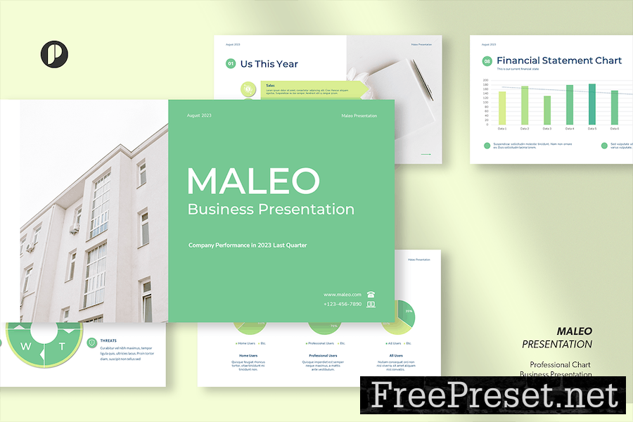 Maleo – professional chart business presentation 5PHC34T