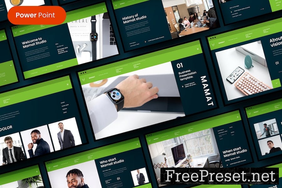 Mamat – Business PowerPoint Template SH3PHL9