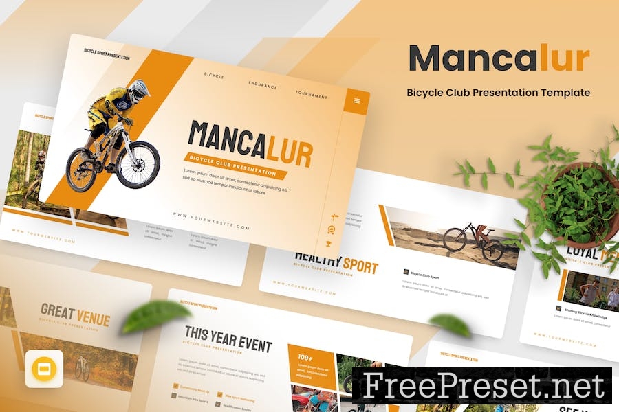 Mancalur - Bicycle Club Googleslide Template THDXLHP