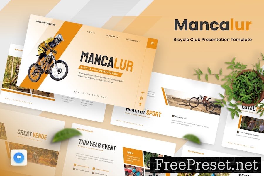 Mancalur - Bicycle Club Keynote Template B8EWL9Y