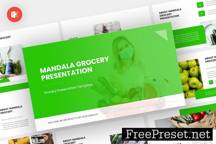 Mandala - Grocery Powerpoint Template WESJCPR