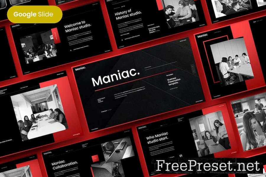 Maniac - Business Google Slide Template F4WHYG3