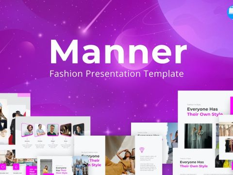 Manner Purple Creative Fashion Keynote