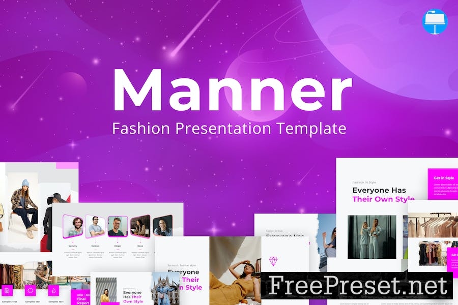 Manner Purple Creative Fashion Keynote