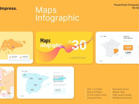 Map Infographic PowerPoint Presentation DDLAL5B