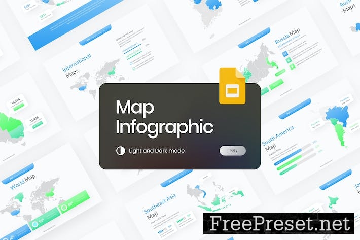 Maps Infographic Gradient Google Slides D8UNR6E