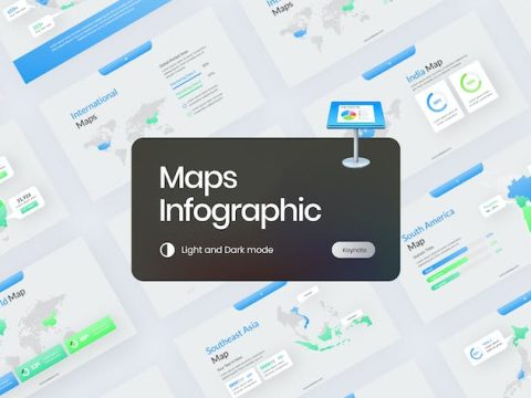 Maps Infographic Gradient Keynote 2M3KNH8