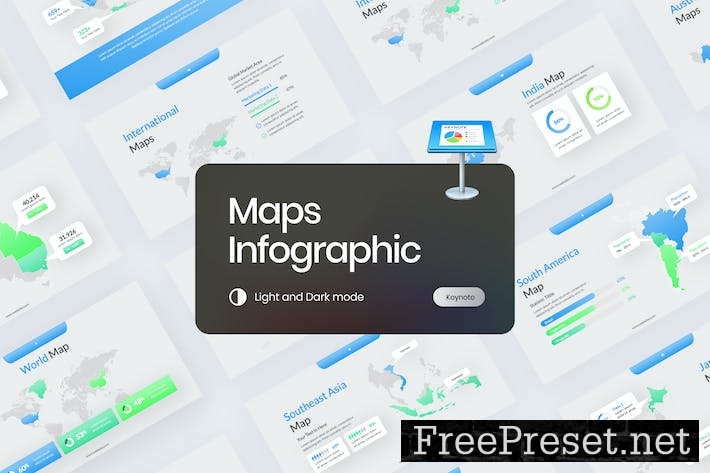 Maps Infographic Gradient Keynote 2M3KNH8