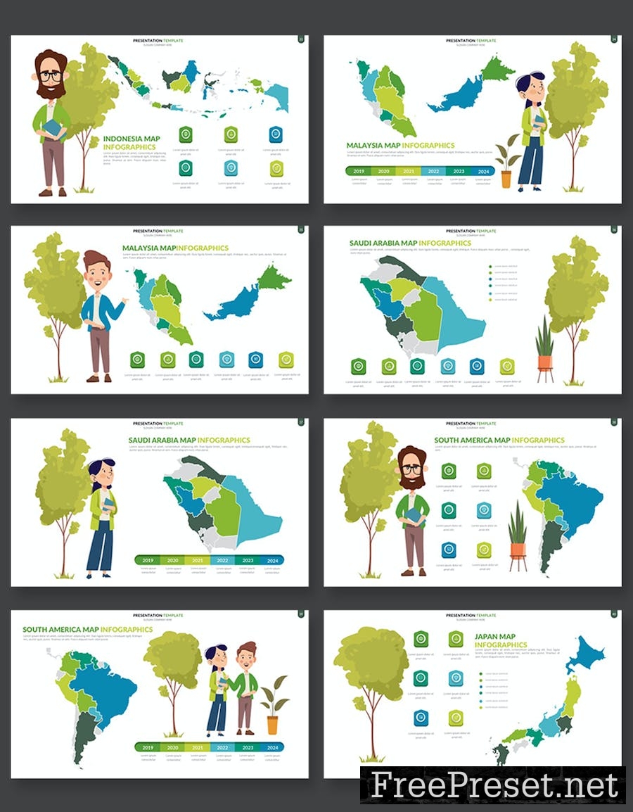 Maps Infographic Keynote