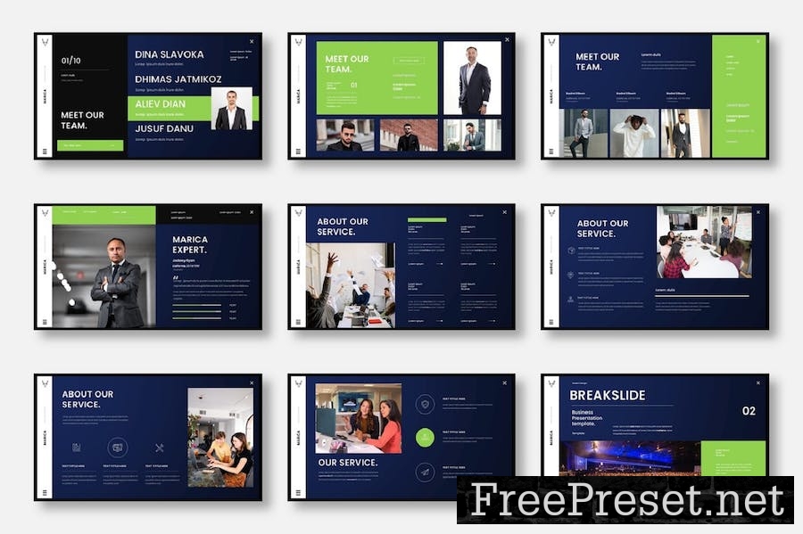 Marica – Business PowerPoint Template 2BE6QGK