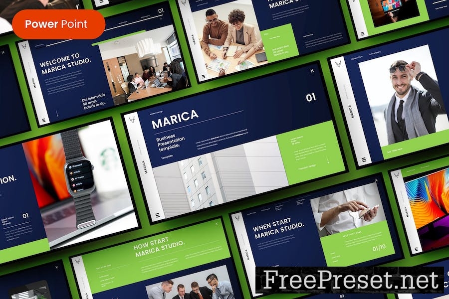 Marica – Business PowerPoint Template 2BE6QGK