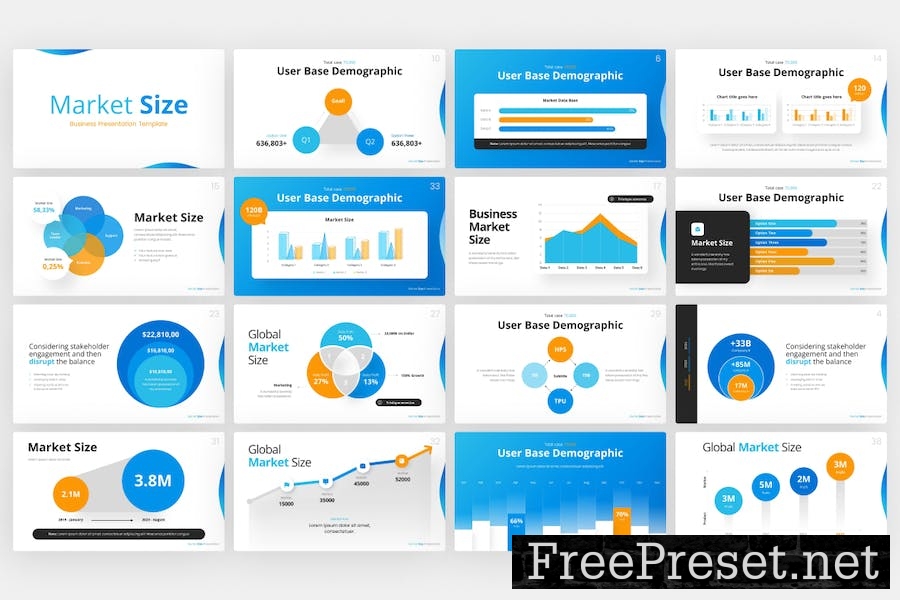 Market Size Professional Google Slides Template