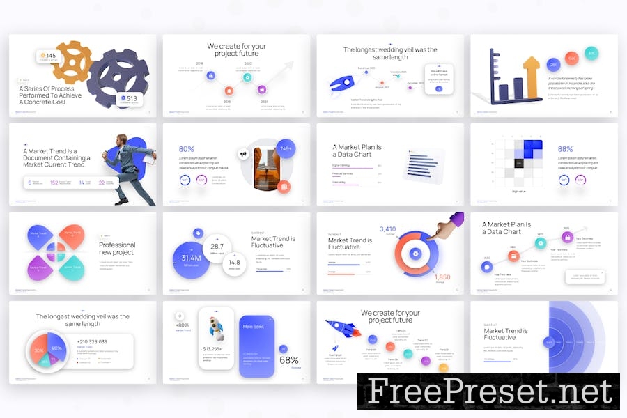 Market Trend Professional Google Slides Template K9MAZLJ