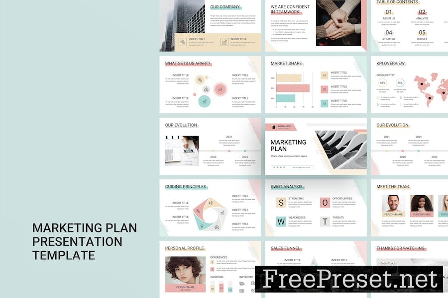 Marketing Plan Google Slides Presentation Template 9UB4D8U