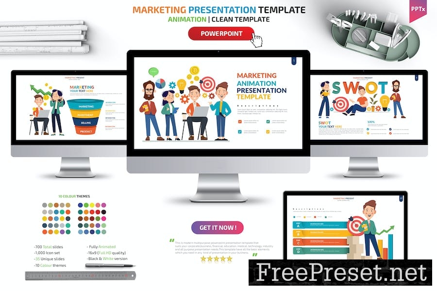 Marketing Powerpoint Presentation Template ZRWBX9Q