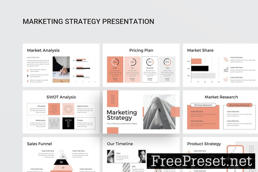 Marketing Strategy PowerPoint Template NMHMPT8