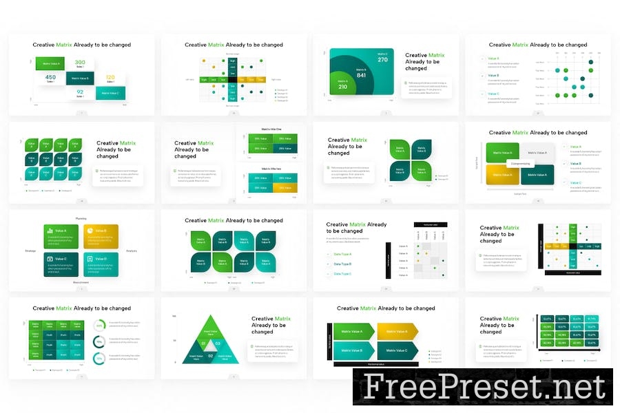 Matrix Infographic Google Slides Template 95JBHDG