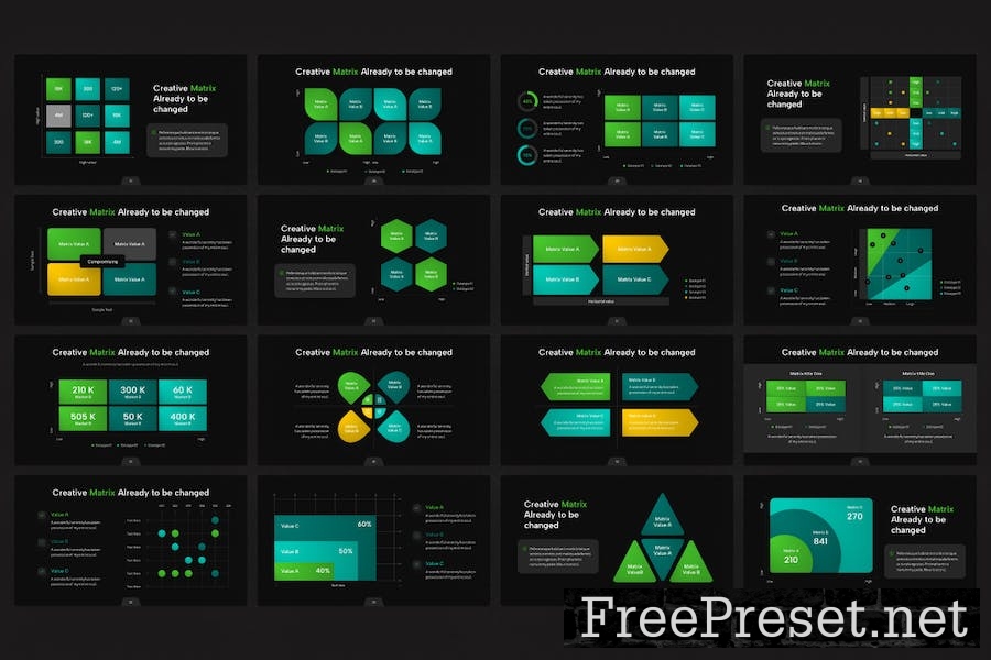 Matrix Infographic Google Slides Template 95JBHDG