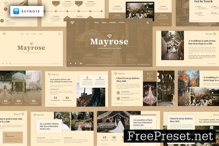 Mayrose - Wedding Keynote Template QWV2CD5