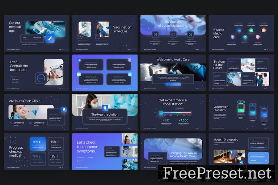 Medic Care Medical PowerPoint Template GABDSGB