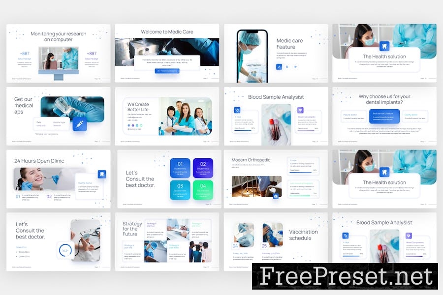 Medic Care Medical PowerPoint Template GABDSGB