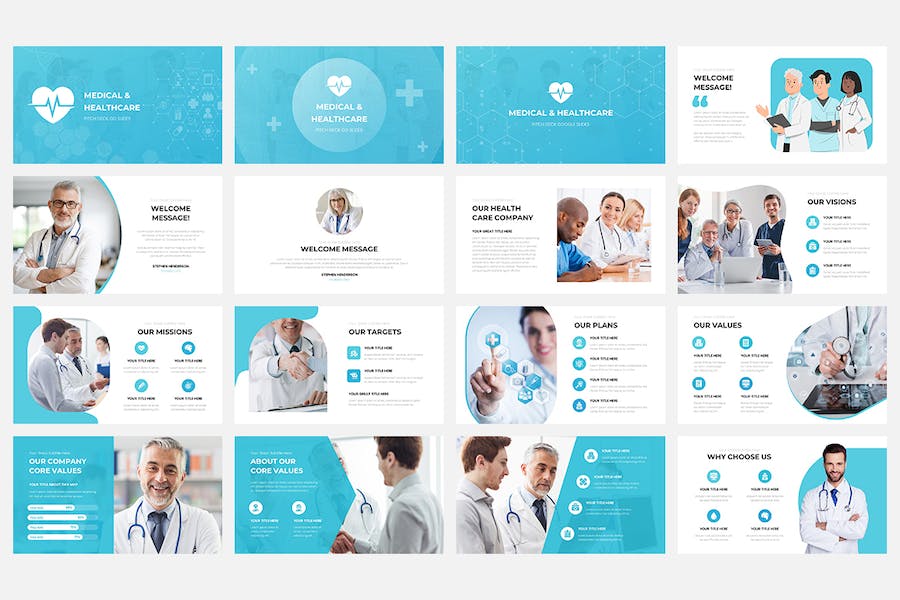 Medical and Healthcare Google Slides Pitch Deck 5HK945J