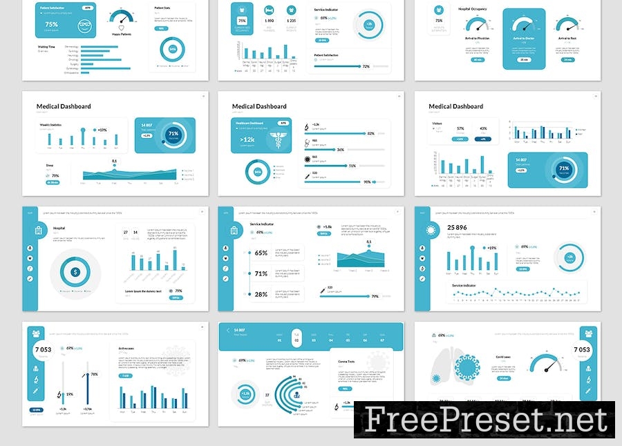 Medical Dashboard PowerPoint Presentation Template BTMX3H5