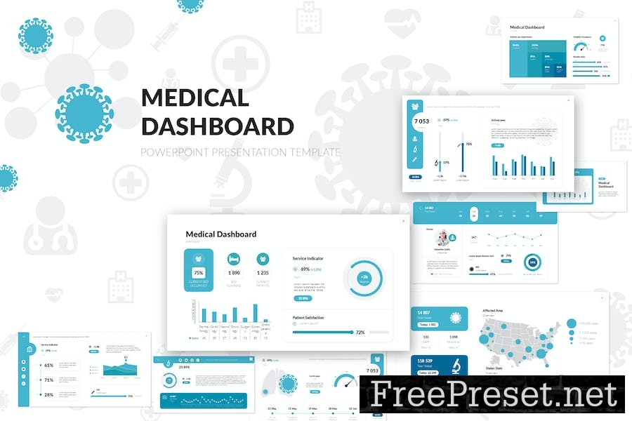 Medical Dashboard PowerPoint Presentation Template BTMX3H5