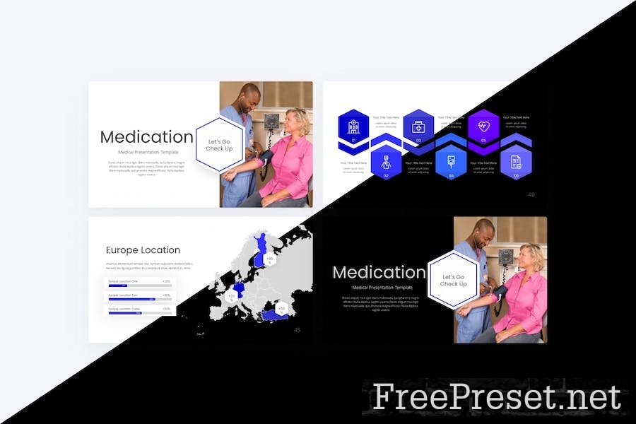 Medication Blue Medical Google Slides Template