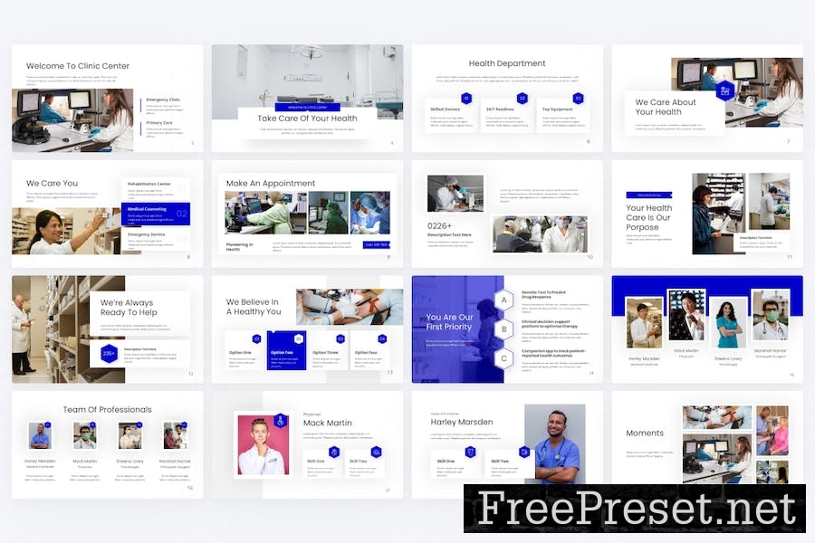 Medication Blue Medical Google Slides Template