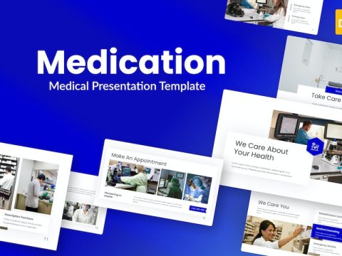 Medication Blue Medical Google Slides Template