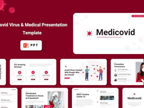 MEDICOVID - Medical Virus Powerpoint Template RACV3MX