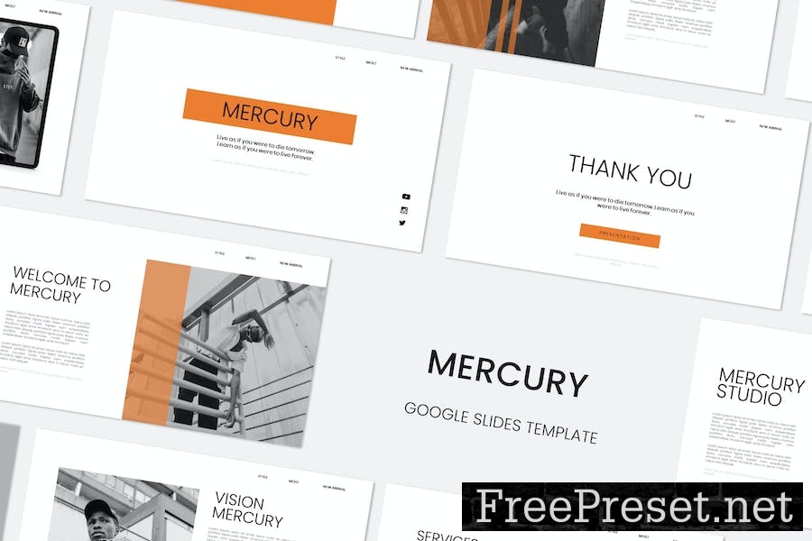 Mercury Google Slides Template YDKTTUH